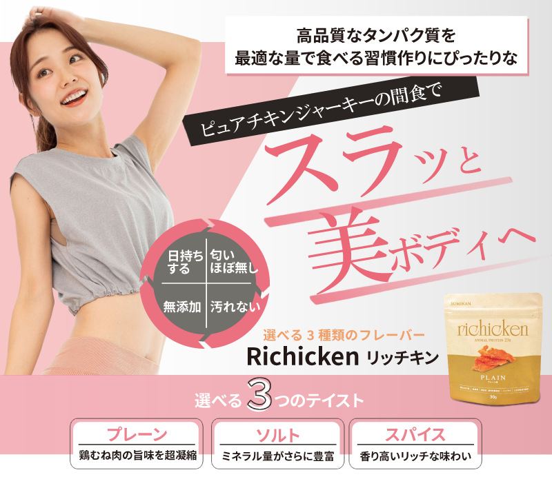 高品質なタンパク質を最適な量で食べる習慣作りにぴったりなRichicken