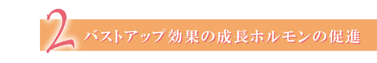 バストアップ効果の成長ホルモンの促進